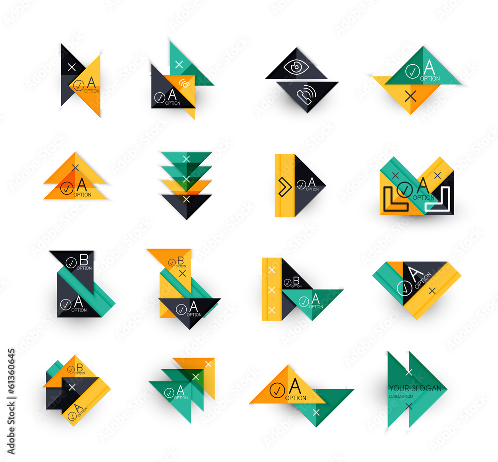 Abstract triangle shaped infographic templates Abstract triangle shaped infographic templates