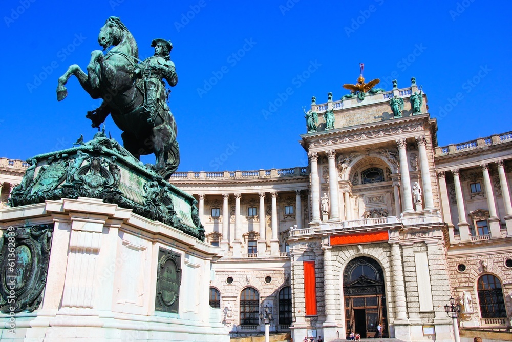 Hofburg Palace and statue, Vienna, Austria