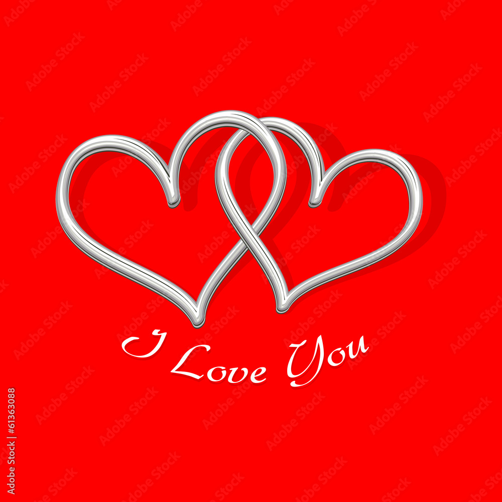 vector illustration of pair of heart on love background vector illustration of pair of heart on love background
