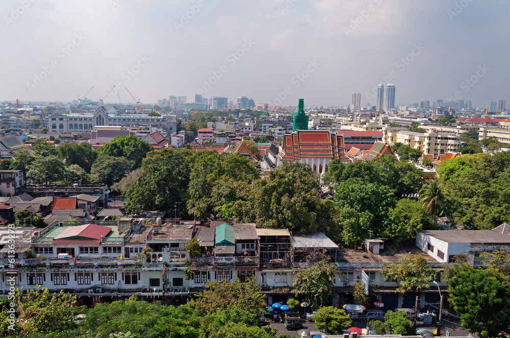 Bangkok view from Golden mountain