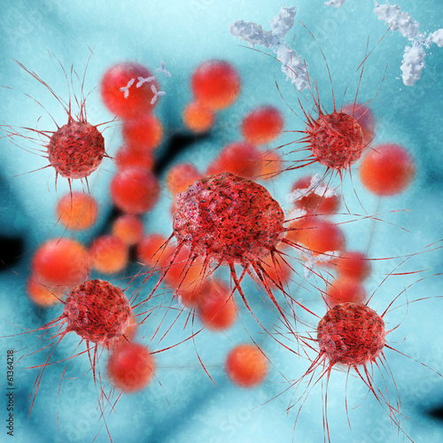 Cancer cells - 3d Rendering