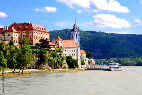 Village of Durnstein along the Danube, Wachau Valley, Austria photo