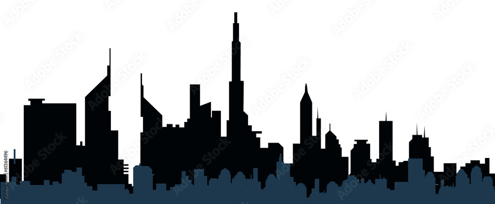 Obraz premium Cityscape skyline-vector