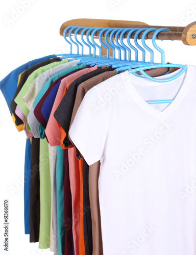 t-shirts hanging on hangers © geargodz