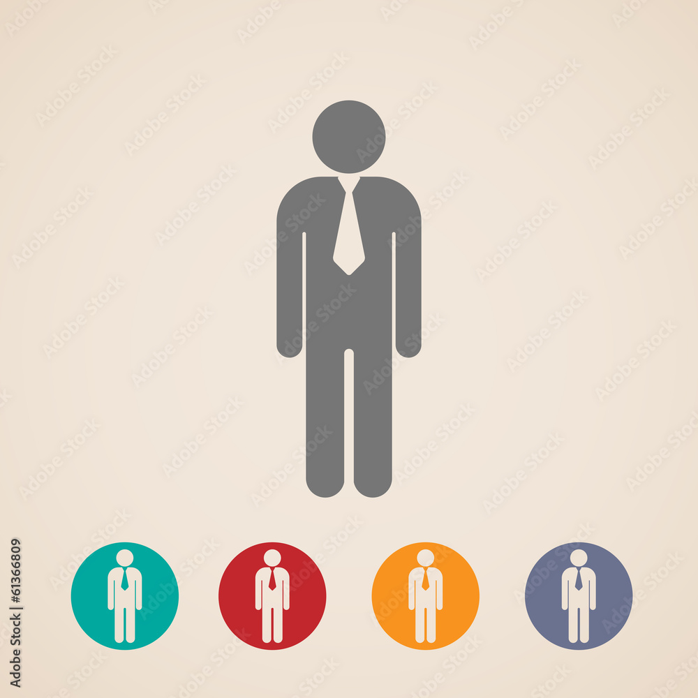 vector icons of businessman or manager vector icons of businessman or manager