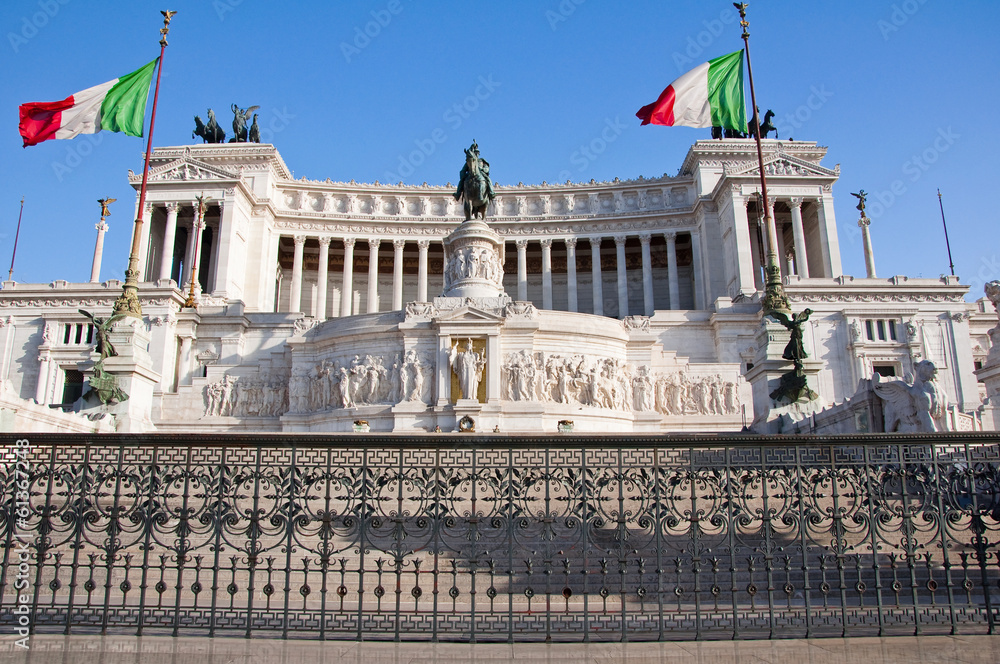 The Altare della Patria. Rome, Italy.