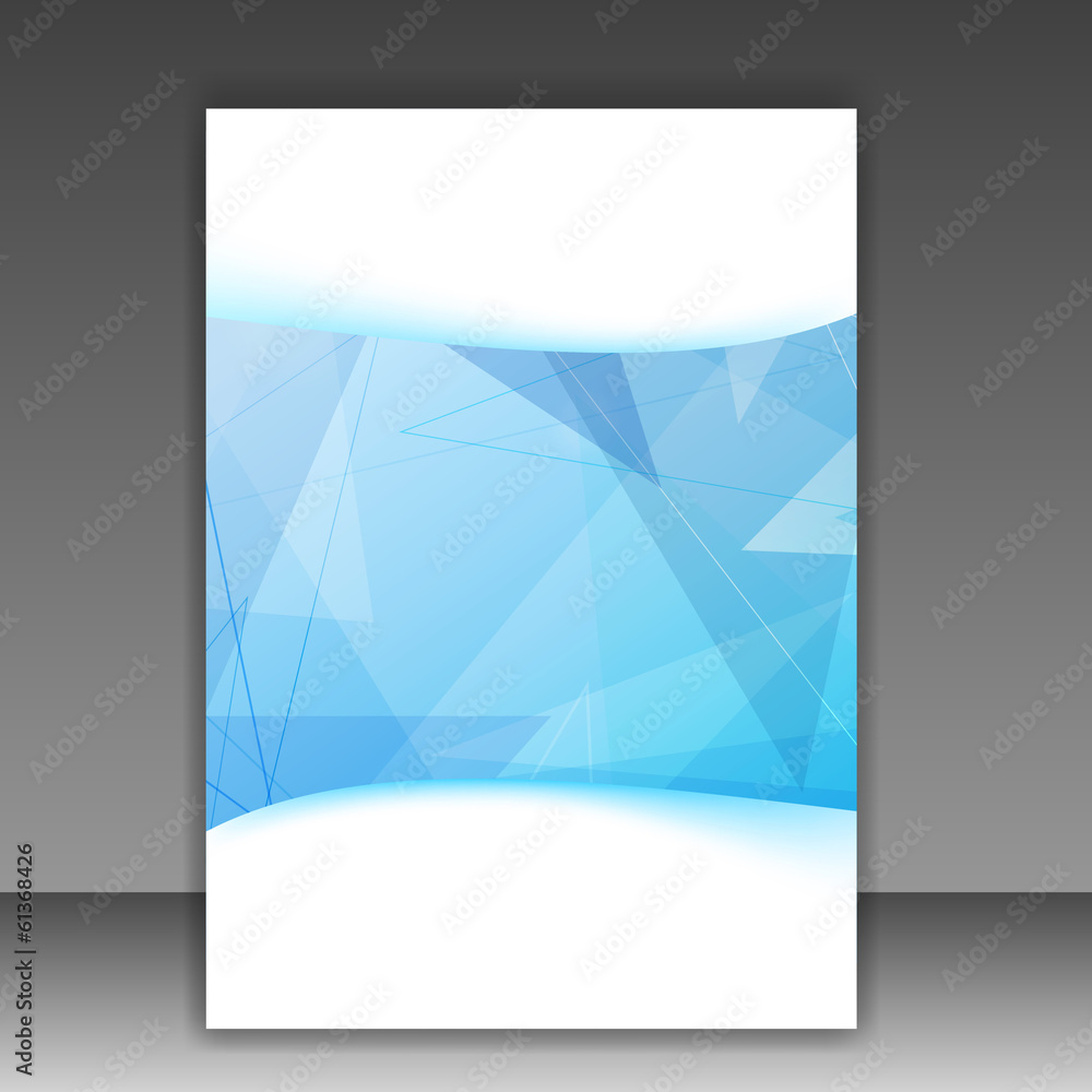 Modern blue geometrical folder template