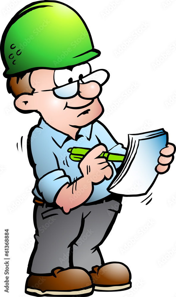 Hand-drawn Vector illustration of an Construction Manager Hand-drawn Vector illustration of an Construction Manager