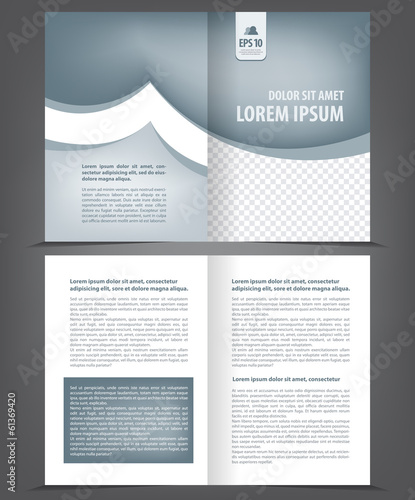 Vector empty brochure print template design
