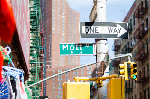 Mott Street in Chinatown, New York