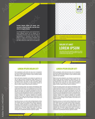 Vector empty bifold brochure print template design