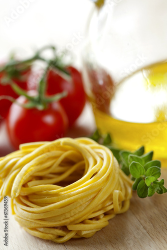 fresh italian tagliatelle pasta