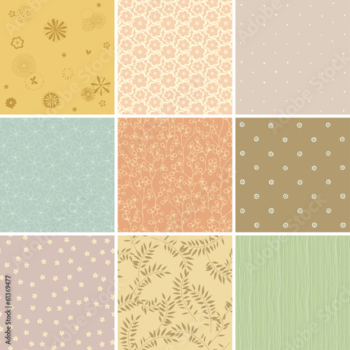 Vintage Style Seamless Set