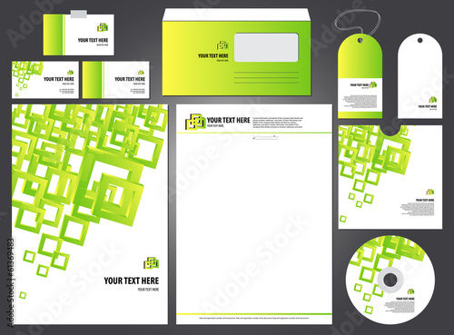 Editable vector bright empty corporate identity template