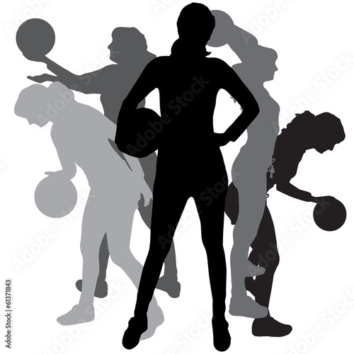 Vector silhouette of a woman.
