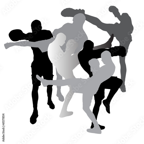 Vector silhouette of a man.