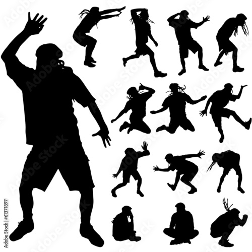 Vector silhouette of dance.