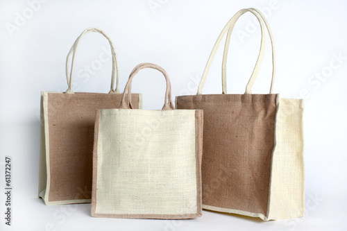 Shopping bag made out of recycled Hessian sack