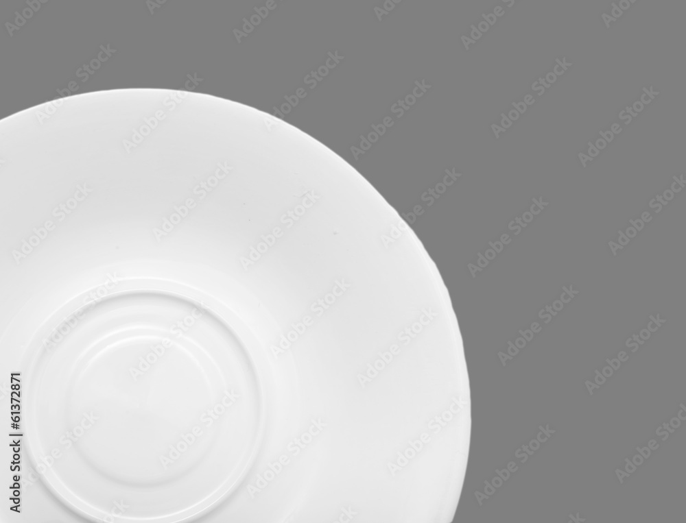 saucer on a gray background saucer on a gray background