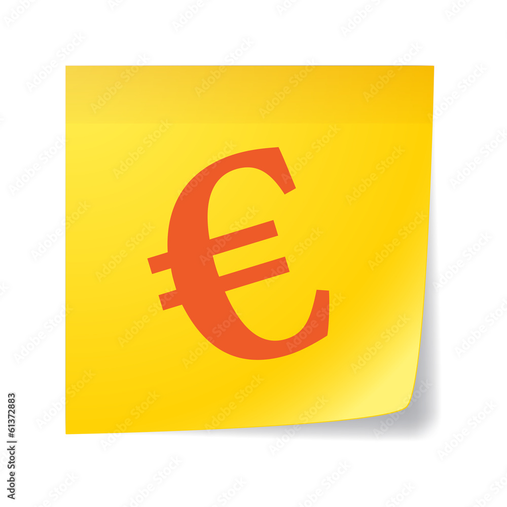 Obraz premium Note with a currency sign