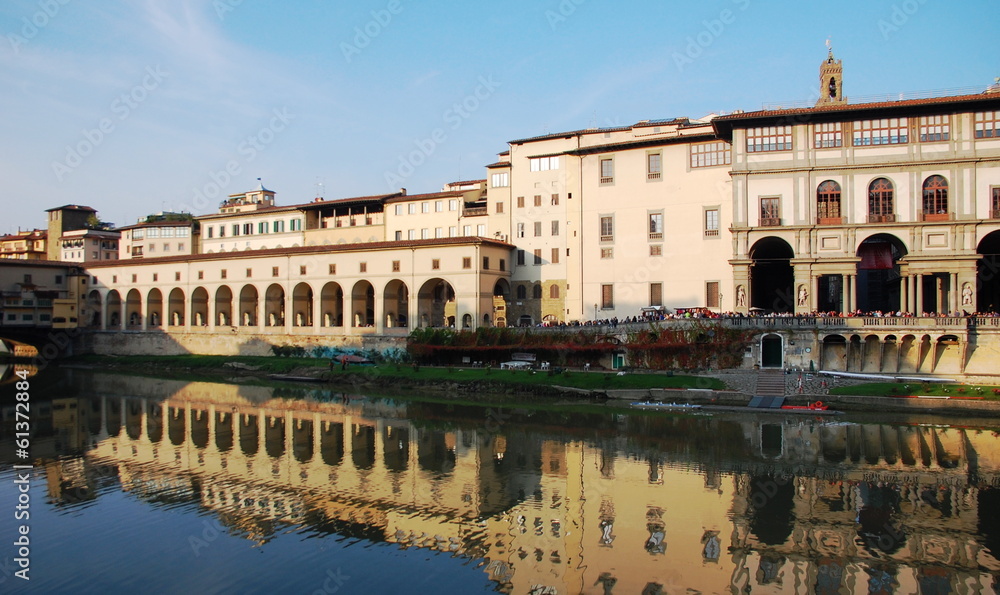 View on Uffizi Gallery, Florence, Italy