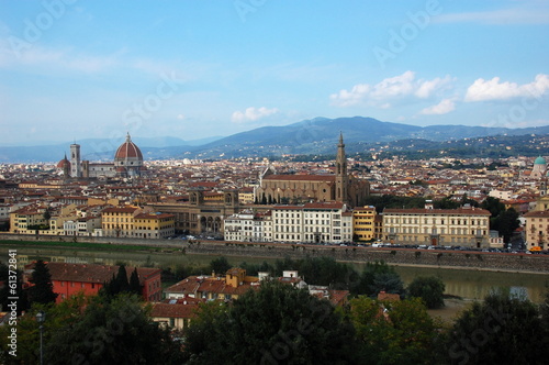Aerial view from Michelangelo square on Florence, Italy