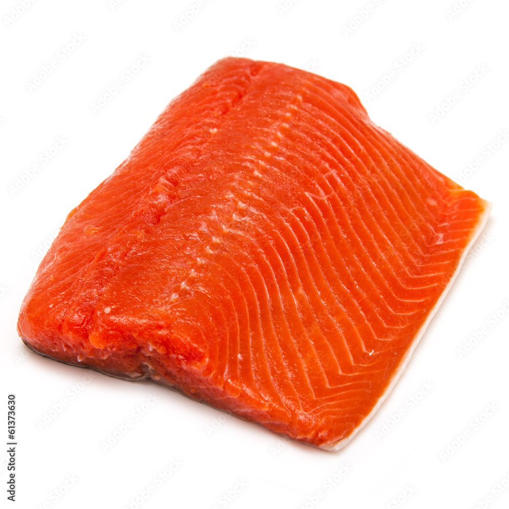 Wild Alaskan Sockeye or Coho Salmon fillet. Wild Alaskan Sockeye or Coho Salmon fillet.