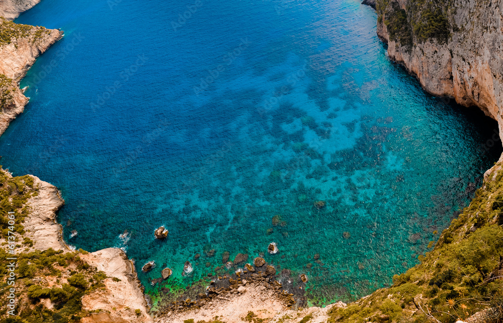 Fabulous paradise bay in Greece. Schiza Kambi, Zakynthos