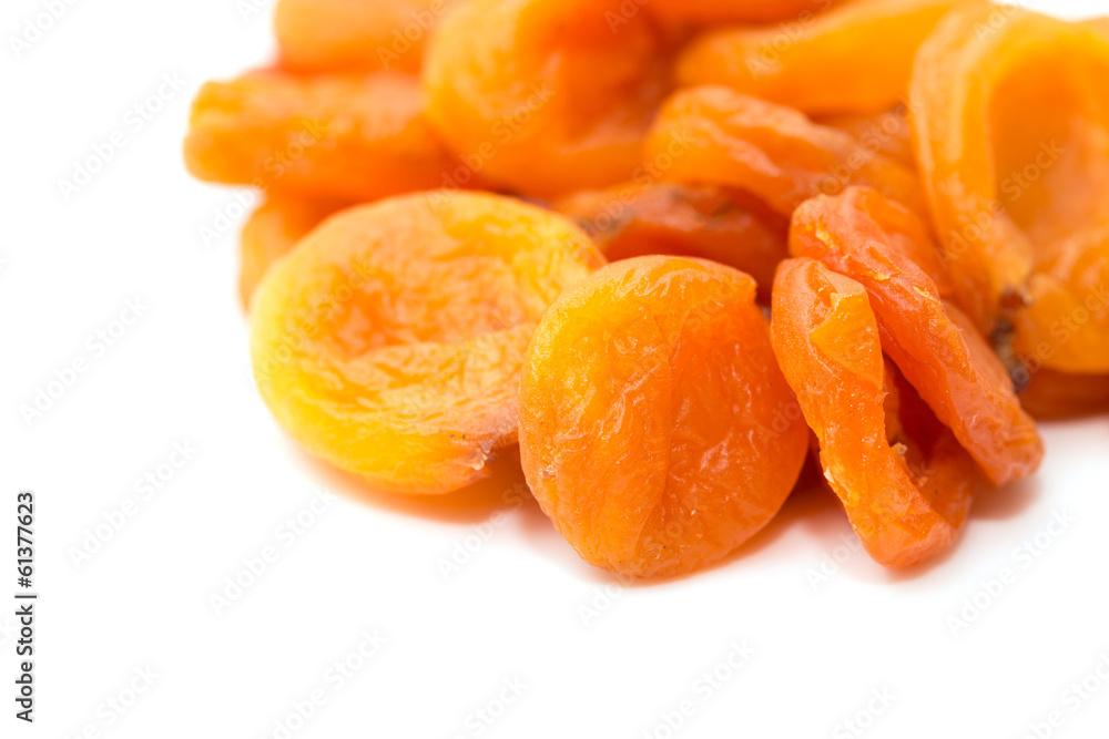 apricots on a white background