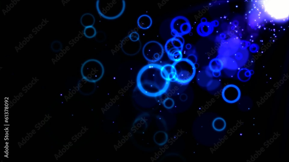 Abstract Colorful Circles - Loop Blue Abstract Colorful Circles - Loop Blue