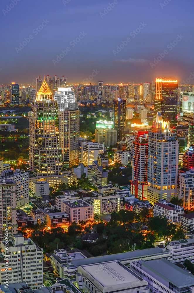 Obraz premium Modern Commercial City (Bangkok)