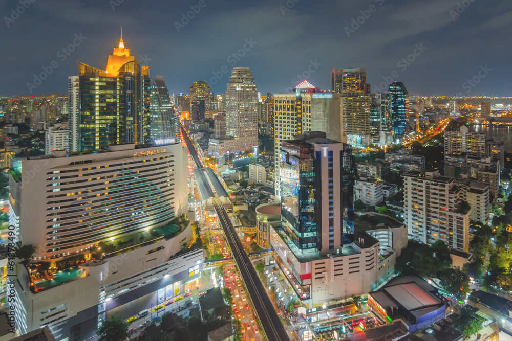 Fototapeta premium Modern Commercial City (Bangkok)