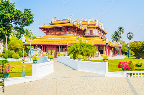 Chinese temple in bang pa-in at ayutthaya Thailand