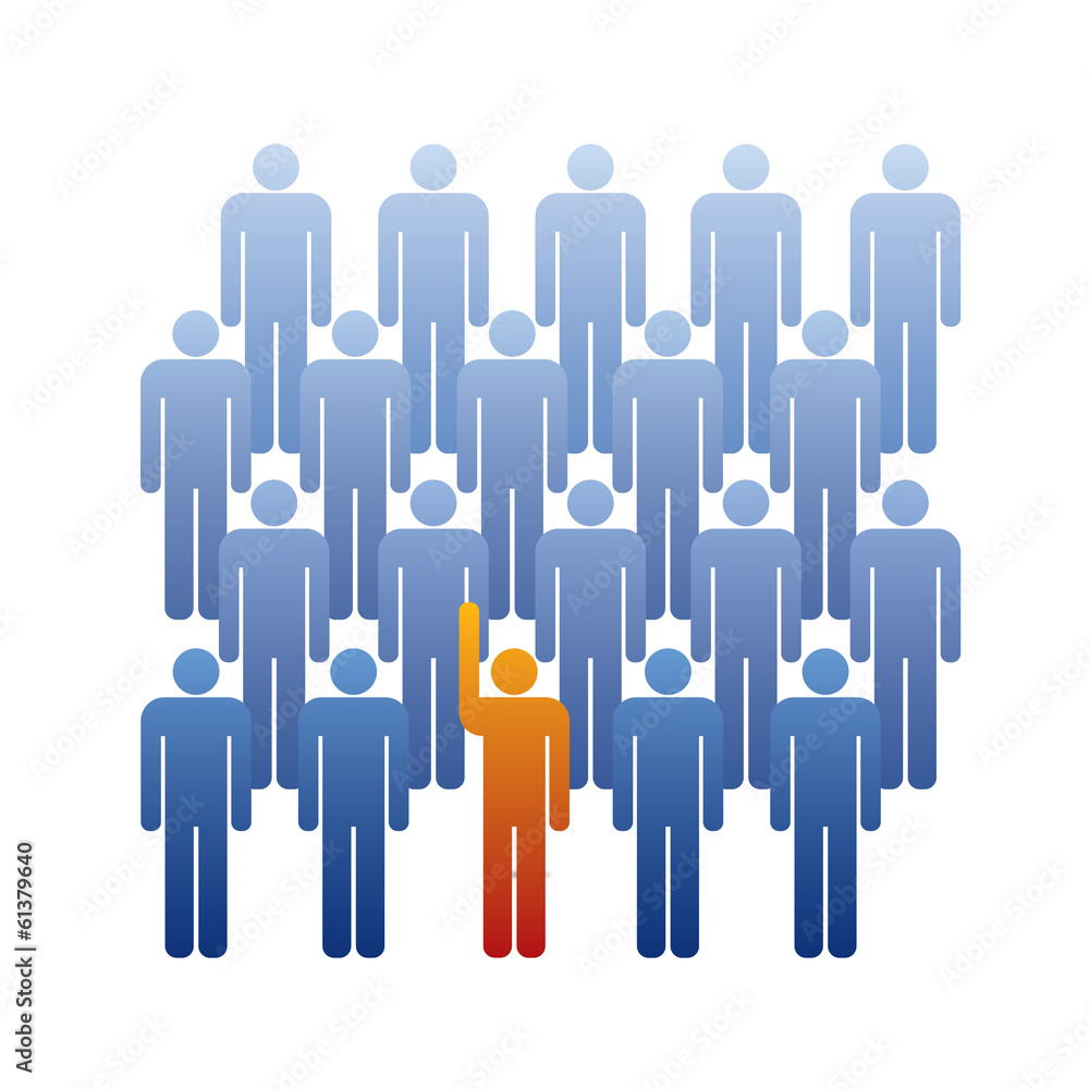 illustration of people icons, concept- think different illustration of people icons, concept- think different