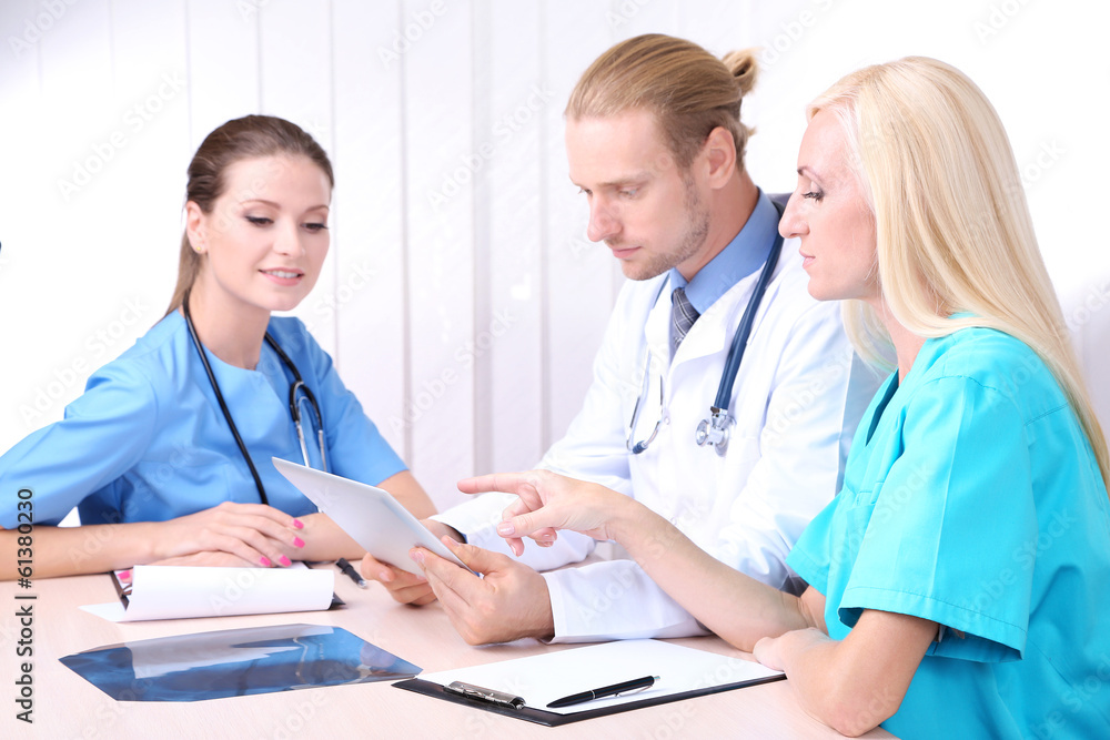 Medical team during meeting in office Medical team during meeting in office