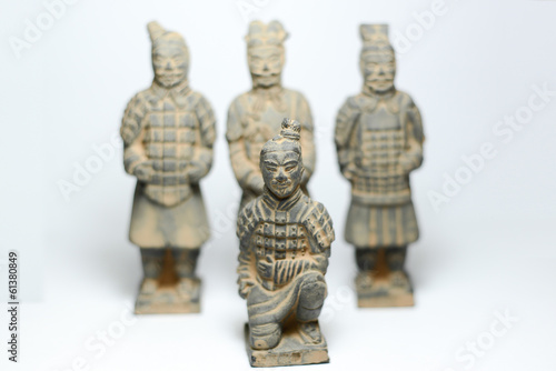Terra Cotta Warriors with warriors background by ancient china
