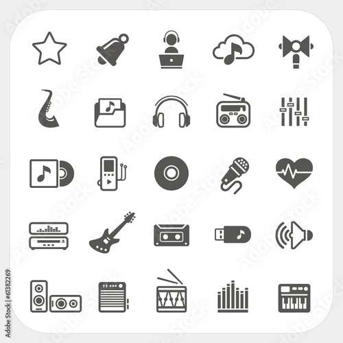 Music icons set