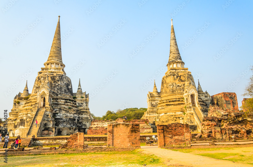 Fototapeta premium Wat Phra Si Sanphet temple at ayutthaya Thailand