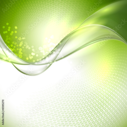 Abstract green waving background