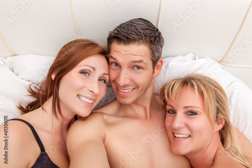 happy threesome photo