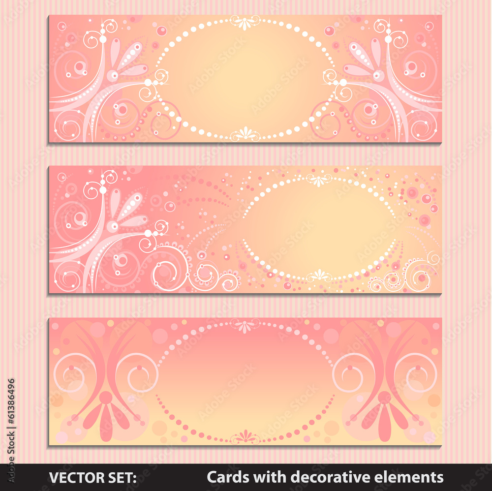 Cards with decorative elements