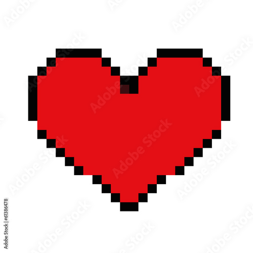 heart love 8 bit retro vintage style