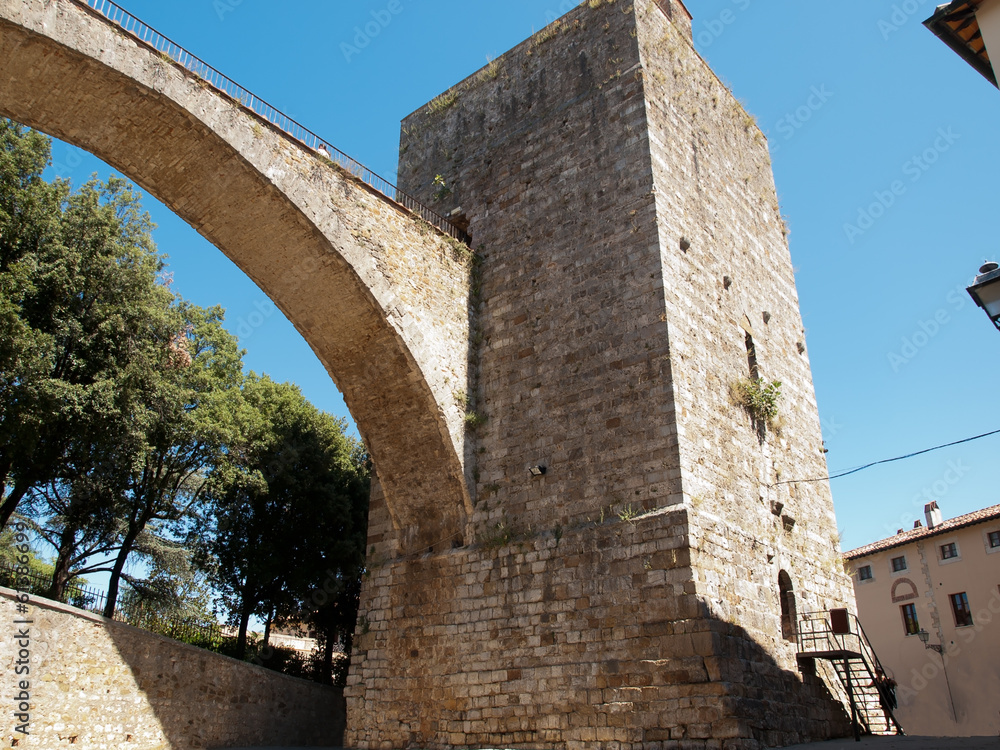 The Candeliere tower of Senese fortress in Massa Marittima