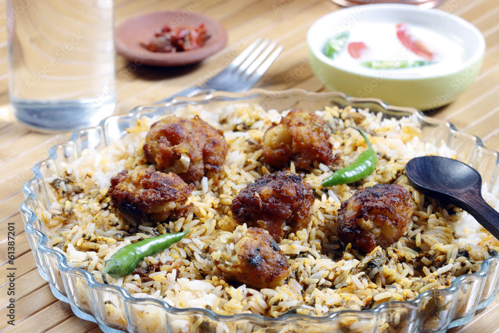 Kofta Biryani - A kofta based vegetarian biryani Kofta Biryani - A kofta based vegetarian biryani