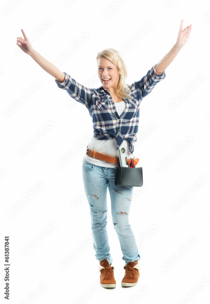 Praktikantin im Handwerk