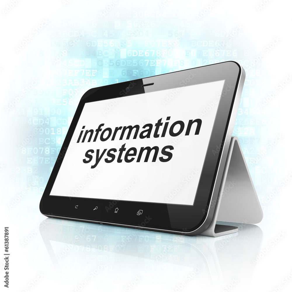 Data concept: Information Systems on tablet pc computer Data concept: Information Systems on tablet pc computer