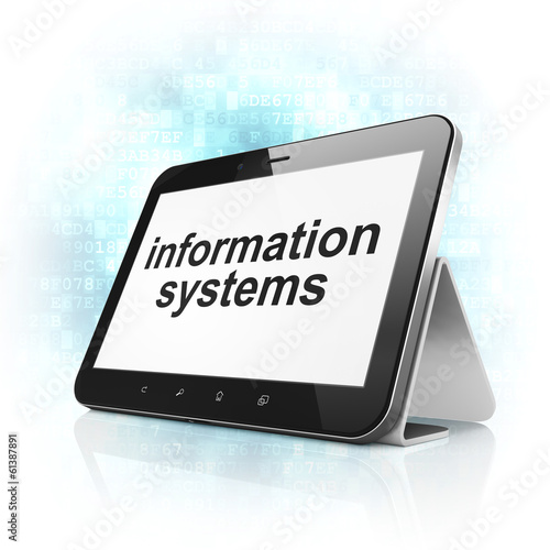 Data concept: Information Systems on tablet pc computer