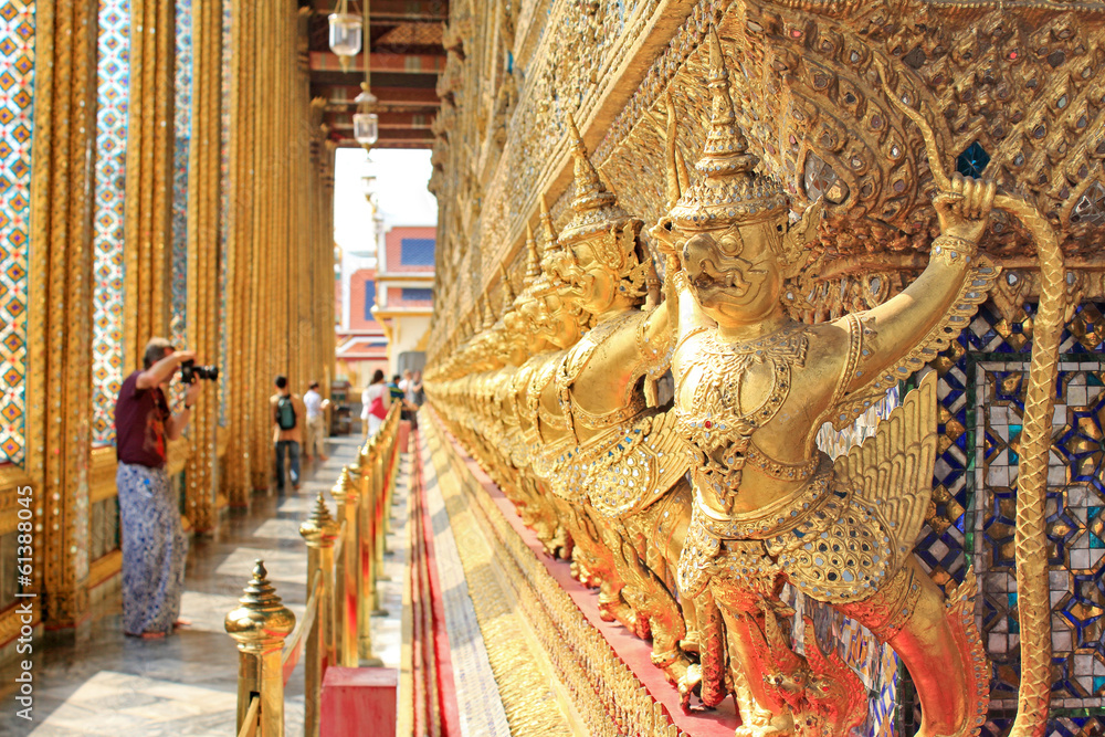 Traveller in Wat Phra Kaew, Grand Palace of Thailand