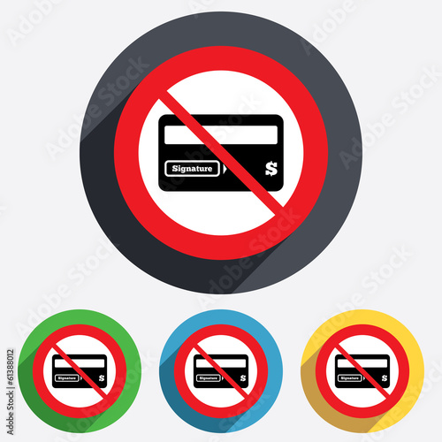 No Credit card sign icon. Debit card symbol. Free Download No Credit card sign icon. Debit card symbol. - GFXLoad