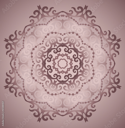 Ornamental round lace pattern